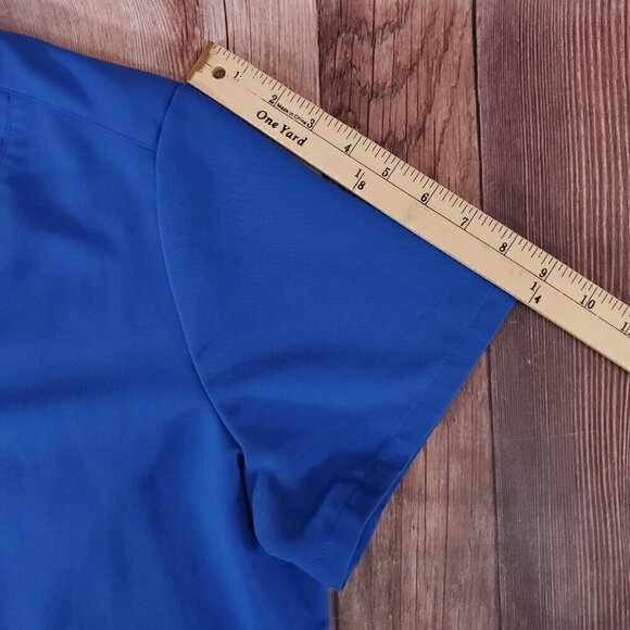 *FLAW* Figs Womens Size Large Casma Three Pocket Scrub Top Blue FW1100 PO 1657 - Picture 11 of 11